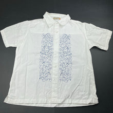 Load image into Gallery viewer, Boys Gingersnaps, embroidered lightweight short sleeve shirt, FUC, size 14,  