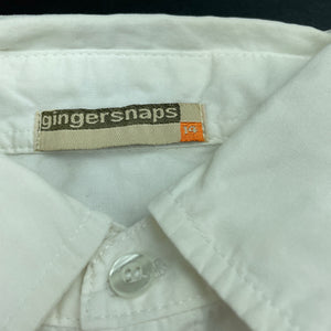 Boys Gingersnaps, embroidered lightweight short sleeve shirt, FUC, size 14,  