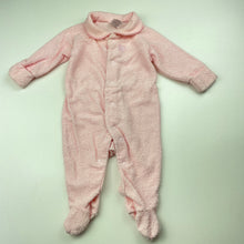 Load image into Gallery viewer, Girls Target, pink terry coverall / romper, FUC, size 000,  