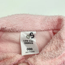 Load image into Gallery viewer, Girls Target, pink terry coverall / romper, FUC, size 000,  