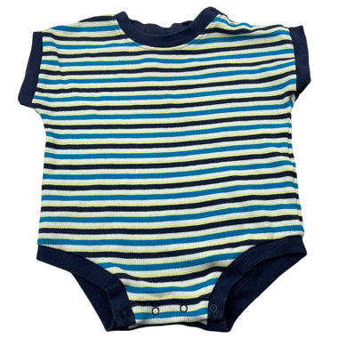 Boys Dymples, ribbed stretchy organic cotton blend romper, FUC, size 0,  