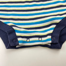 Load image into Gallery viewer, Boys Dymples, ribbed stretchy organic cotton blend romper, FUC, size 0,  