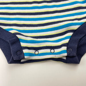 Boys Dymples, ribbed stretchy organic cotton blend romper, FUC, size 0,  