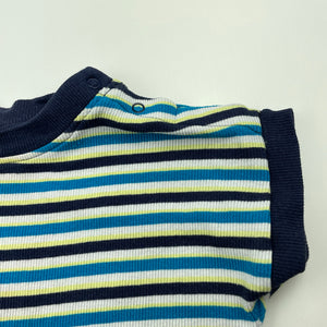 Boys Dymples, ribbed stretchy organic cotton blend romper, FUC, size 0,  