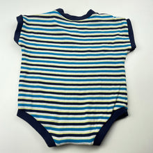 Load image into Gallery viewer, Boys Dymples, ribbed stretchy organic cotton blend romper, FUC, size 0,  