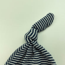 Load image into Gallery viewer, unisex Emotion &amp; Kids, navy stripe cotton hat / beanie, GUC, size 000,  