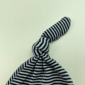 unisex Emotion & Kids, navy stripe cotton hat / beanie, GUC, size 000,  