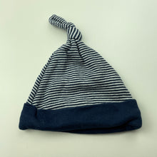 Load image into Gallery viewer, unisex Emotion &amp; Kids, navy stripe cotton hat / beanie, GUC, size 000,  