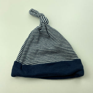unisex Emotion & Kids, navy stripe cotton hat / beanie, GUC, size 000,  