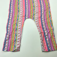 Load image into Gallery viewer, Girls lightweight, colourful summer romper, no labels, shoulder to hem: 64cm approx, EUC, size 0-1,  