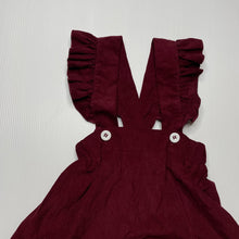 Load image into Gallery viewer, Girls maroon, corduroy summer top, EUC, size 2,  
