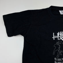 Load image into Gallery viewer, Boys T SHIRT, black cotton t-shirt / top, Haka, no size, armpit to armpit: 42cm, EUC, size 12,  