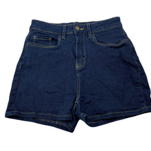 Load image into Gallery viewer, Girls Clothing &amp; Co, stretchy denim shorts, W: 29.5cm across unstretched, EUC, size 8,  
