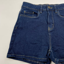 Load image into Gallery viewer, Girls Clothing &amp; Co, stretchy denim shorts, W: 29.5cm across unstretched, EUC, size 8,  