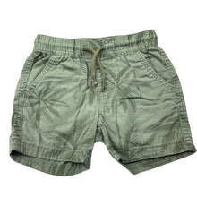 Load image into Gallery viewer, Boys green, cotton shorts, elasticated, labels removed, W: 23.5cm across unstretched, FUC, size 1-2,  