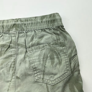 Boys green, cotton shorts, elasticated, labels removed, W: 23.5cm across unstretched, FUC, size 1-2,  