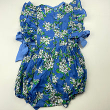 Load image into Gallery viewer, Girls Coco and Ginger, lightweight floral cotton romper, EUC, size 0,  