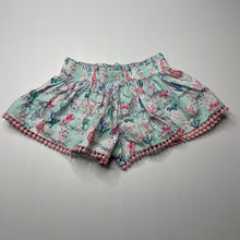 Load image into Gallery viewer, Girls Target, lightweight cotton shorts / skort, elaticated, GUC, size 1,  