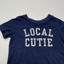 Load image into Gallery viewer, Boys Carters, navy cotton t-shirt / top, FUC, size 00,  
