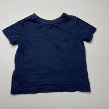 Load image into Gallery viewer, Boys Carters, navy cotton t-shirt / top, FUC, size 00,  