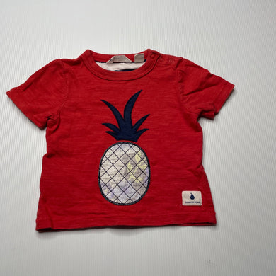 Boys Country Road, cotton t-shirt / top, applique pineapple, GUC, size 000,  