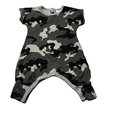 Boys Baby Berry, camo print cotton romper, GUC, size 000,  
