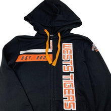 Load image into Gallery viewer, unisex NRL Supporter, Wests Tigers zip hoodie sweater, light pilling, FUC, size 12,  