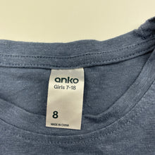 Load image into Gallery viewer, Girls Anko, lightweight linen blend t-shirt / top, GUC, size 8,  