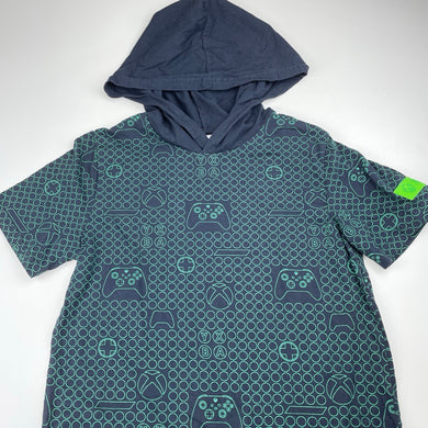 Boys Microsoft, X-Box cotton hooded t-shirt / top, EUC, size 14,  