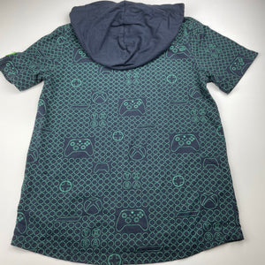 Boys Microsoft, X-Box cotton hooded t-shirt / top, EUC, size 14,  