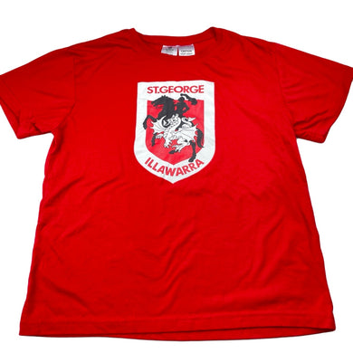 Boys NRL Supporter, St George Dragons pyjama t-shirt / top, GUC, size 12-14,  