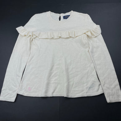 Girls Polo Ralph Lauren, lightweight knitted lambswool blend lightweight sweater / top, EUC, size 8-10,  