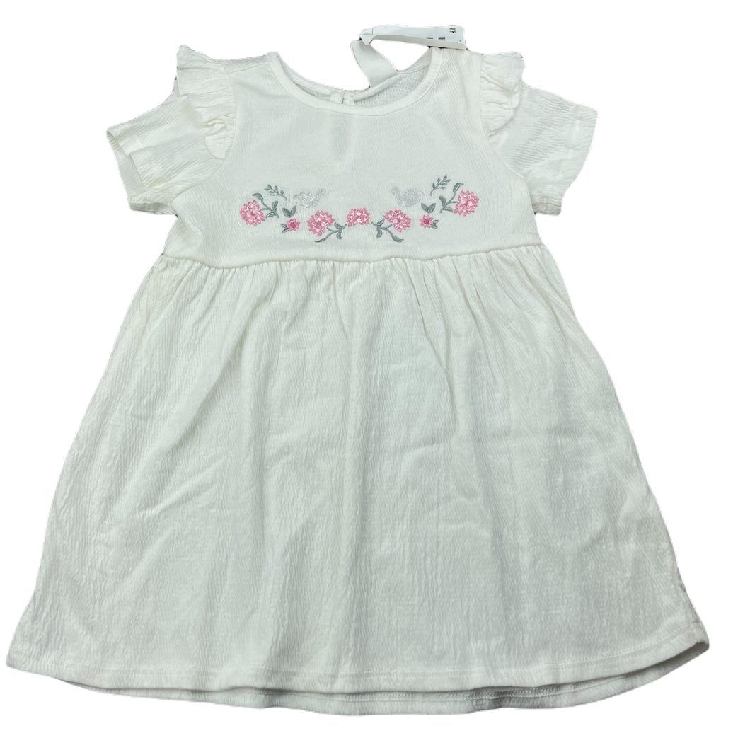 Girls H&M, embroidered lightweight stretchy soft feel dress, NEW, size 2, L: 42cm