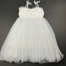 Load image into Gallery viewer, Girls KID, white tulle party dress, GUC, size 2, L: 52cm