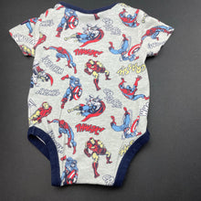 Load image into Gallery viewer, Boys Marvel, Comics superhero cotton bodysuit / romper, GUC, size 00,  