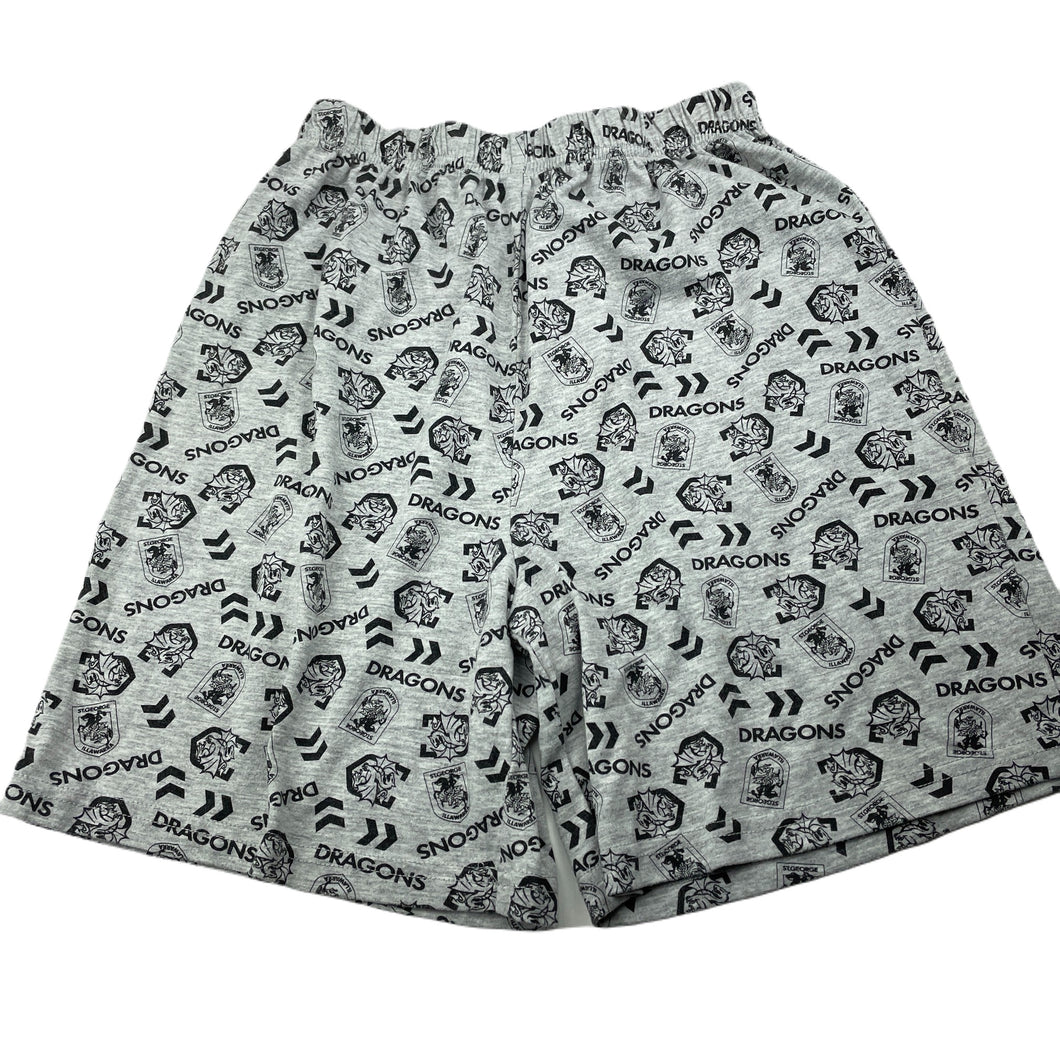 Boys NRL Supporter, St George Dragons pyjama shorts, elasticated, EUC, size 12-14,  