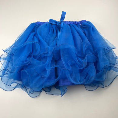 Girls lined, tulle skirt, elasticated, L: 30cm, W: 27cm across unstretched, GUC, size 8-10,  