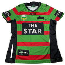 Load image into Gallery viewer, Boys NRL Authentics, Souths Rabbitohs 2013 home jersey, small marks back left sleeve, FUC, size 12,  