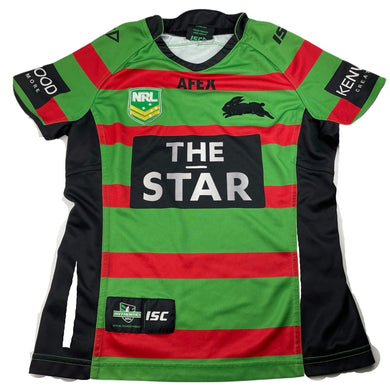 Boys NRL Authentics, Souths Rabbitohs 2013 home jersey, small marks back left sleeve, FUC, size 12,  