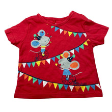 Load image into Gallery viewer, unisex Boboli, cotton t-shirt / top, mice, EUC, size 000,  