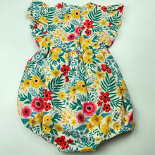 Load image into Gallery viewer, Girls Goldie + Ace, colourful floral linen romper, EUC, size 0,  