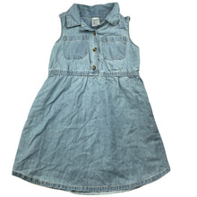 Load image into Gallery viewer, Girls Anko, lightweight chambray cotton shirt dress, EUC, size 4, L: 54cm