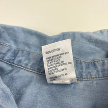 Load image into Gallery viewer, Girls Anko, lightweight chambray cotton shirt dress, EUC, size 4, L: 54cm