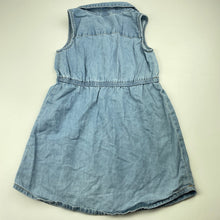 Load image into Gallery viewer, Girls Anko, lightweight chambray cotton shirt dress, EUC, size 4, L: 54cm