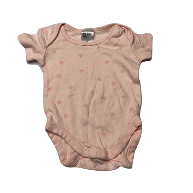 Girls Anko, pink cotton bodysuit / romper, EUC, size 000,  