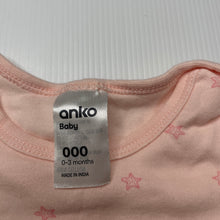 Load image into Gallery viewer, Girls Anko, pink cotton bodysuit / romper, EUC, size 000,  