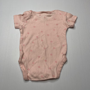 Girls Anko, pink cotton bodysuit / romper, EUC, size 000,  
