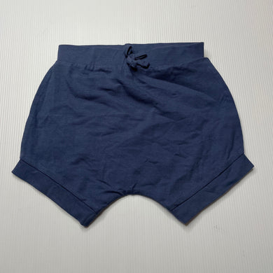 unisex Anko, blue stretchy shorts, elasticated, EUC, size 1,  