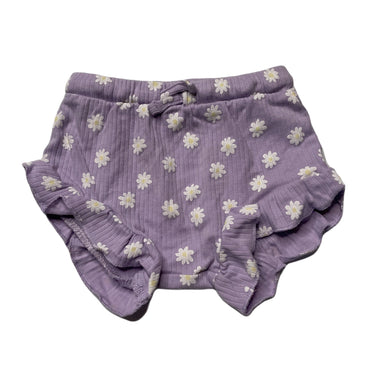 Girls Dymples, floral organic cotton blend shorts, elasticated, EUC, size 0,  