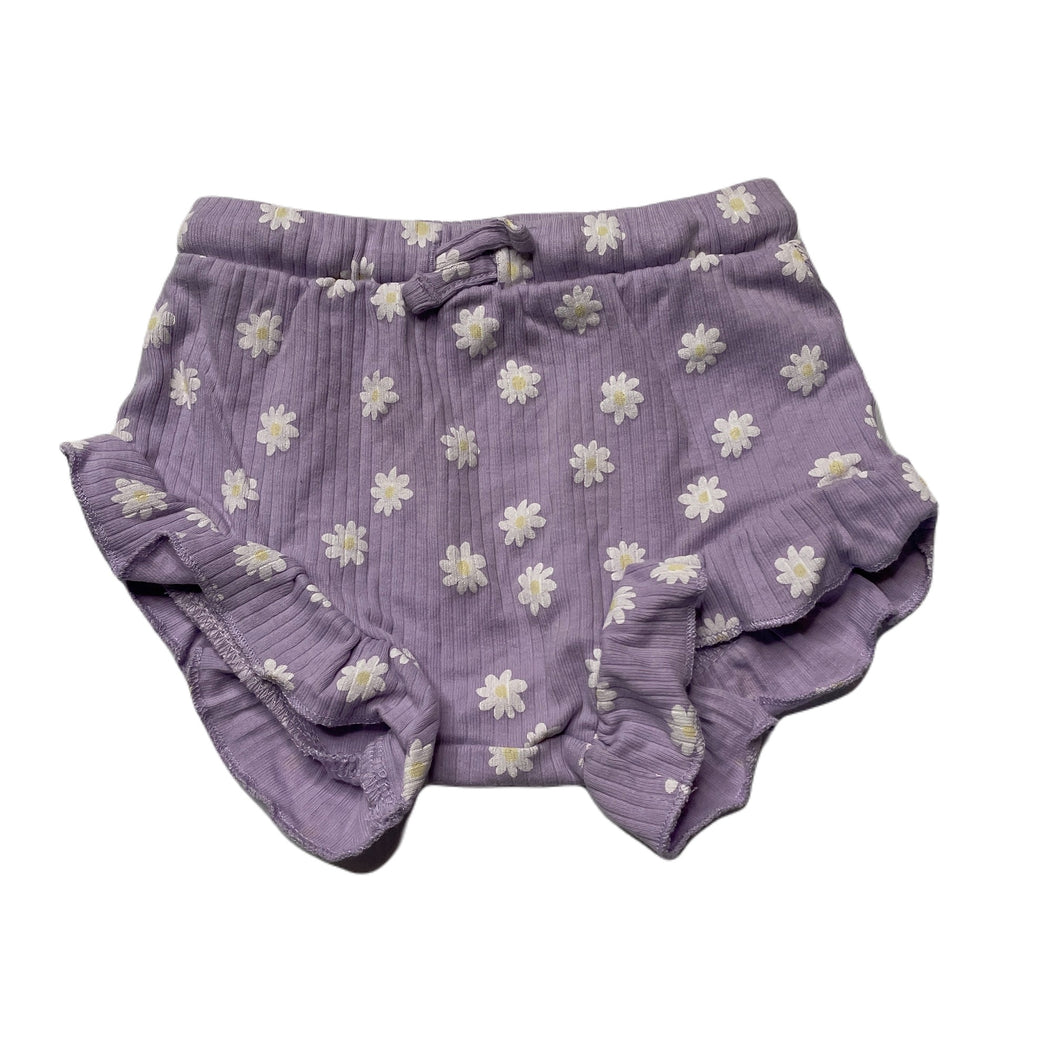 Girls Dymples, floral organic cotton blend shorts, elasticated, EUC, size 0,  